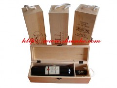 供应现货单只双只松木红酒盒原木盒图1