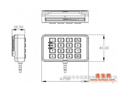 磁卡芯片卡 密码按键 手机读卡器 型号HSS506-33-P16图1