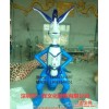 低价定做玻璃钢雕塑蓝色卡通袋鼠