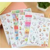 E93韩国卡通可爱小兔子日记贴 透明装饰PVC贴纸