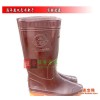 海洋鹿咖啡色高筒靴  PVC水鞋靴  足部防护 劳保靴子防水