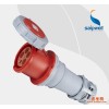 5孔125A大电流工业防水连接器插座SP1454  红色防水