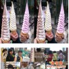 台湾霜淇淋机超长冰激凌机可达32cm以上双膨化冰激凌机商用麦