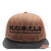 卡其色牛皮料材质嘻哈帽 韩版新款男士嘻哈棒球帽 平板嘻哈帽