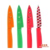 S3131韩式印花水果刀 不锈钢菜刀 创意水果刀 塑料柄水果