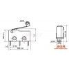 优质微软鼠标开关长方型微动开关鼠标按键中微动轮子带压柄MS-