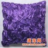 玫瑰花紫色靠包靠垫抱枕套