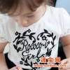 百搭T恤韩国童装新款夏季韩国童装女童纯棉百搭T恤11SM-TS007白+黑