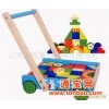 童心木制玩具--8061彩色积木推车(图)