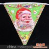 圣诞节装饰用品 圣诞老人三角旗挂旗吊旗 2.2米长8个1组 圣诞挂旗