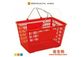 供应红色塑料超市篮