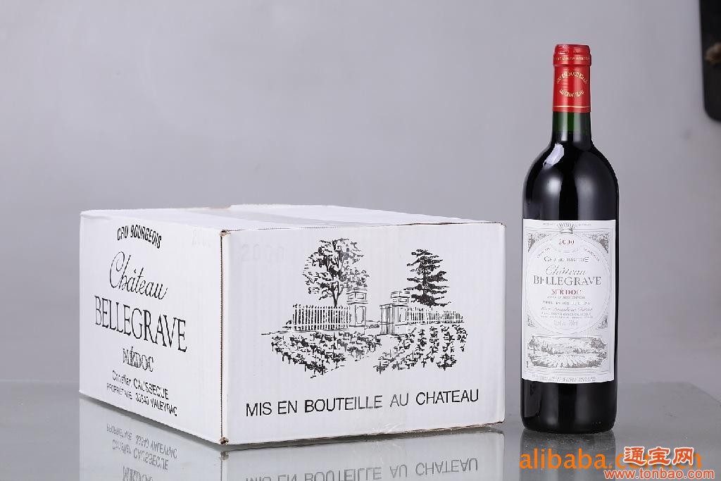 批发法国进口红酒-2000年-中级酒庄-梅多克产区